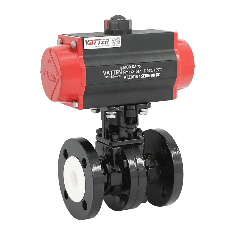 Comhla Liathróid Flanged Aeroibrithe le líneáil Fluairín